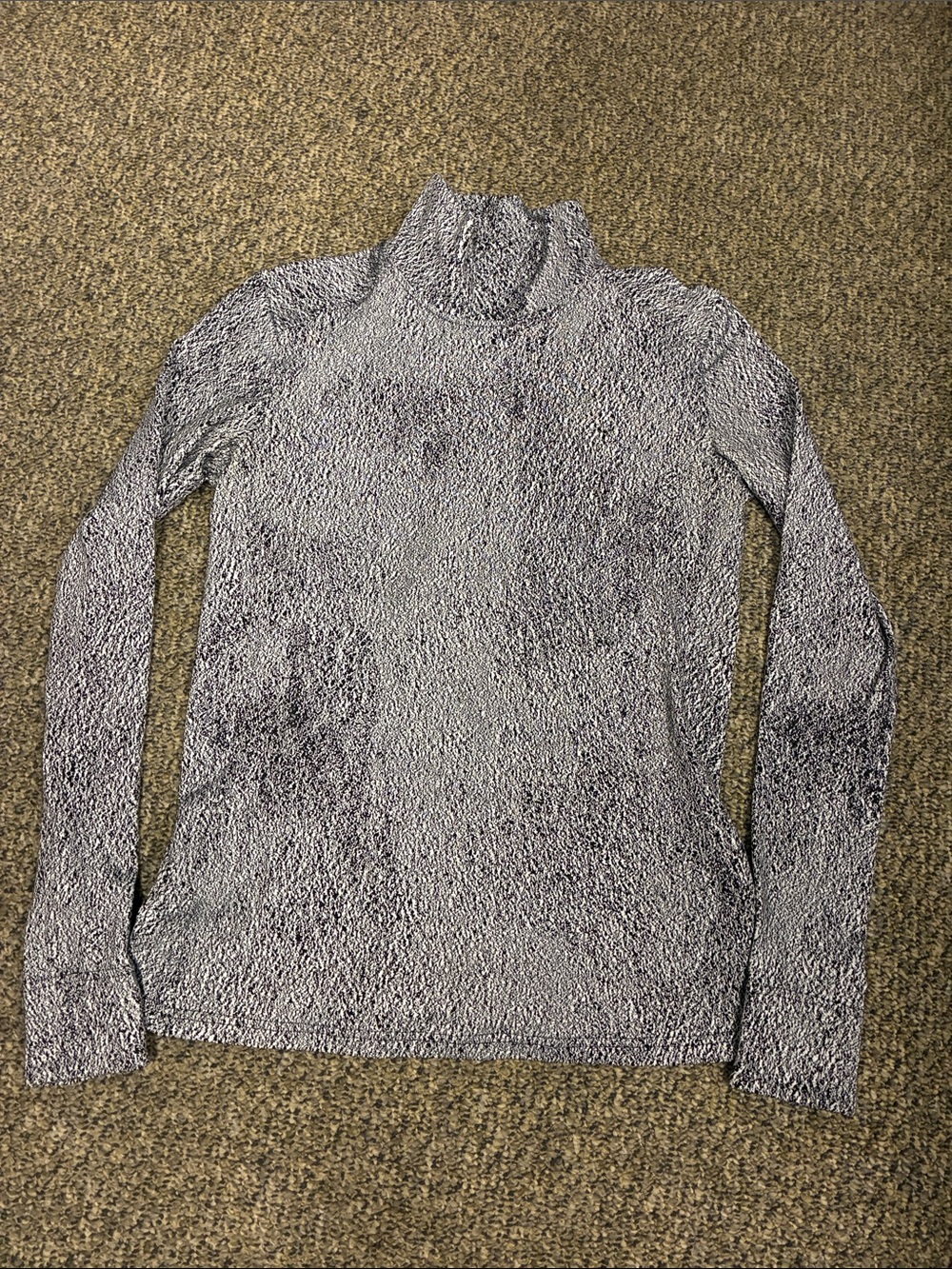lululemon athletica Gray Cow Neck Long Sleeve Shirt